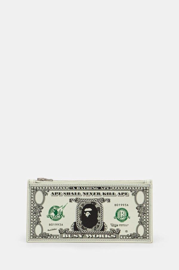 A Bathing Ape Kožni novčanik A Bathing Ape DESIGN POUCH boja: zelena, 1K80190305