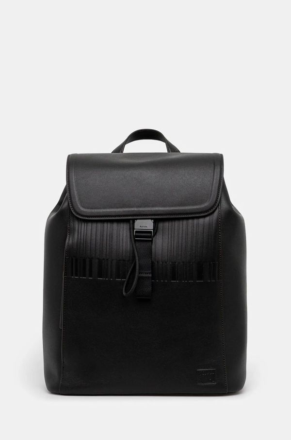 Paul Smith Kožni ruksak Paul Smith za muškarce, boja: crna, veliki, bez uzorka, M1A-8022-PEMBOS