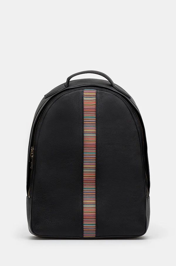 Paul Smith Kožni ruksak Paul Smith za muškarce, boja: crna, veliki, s aplikacijom, M1A-6596-BMULTI