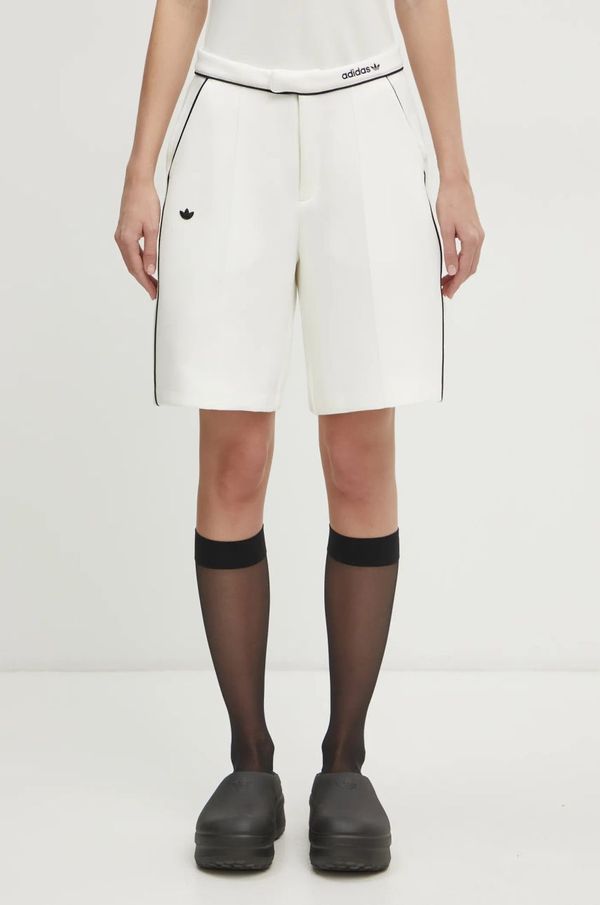 adidas Originals Kratke hlače adidas Originals Bermuda Shorts za žene, boja: bijela, bez uzorka, visoki struk, JD5475