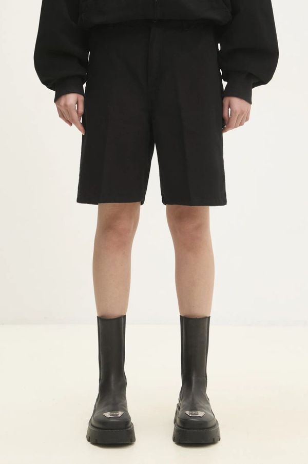 Carhartt WIP Kratke hlače Carhartt WIP Pierce Short za žene, boja: crna, bez uzorka, visoki struk, I033143.8902