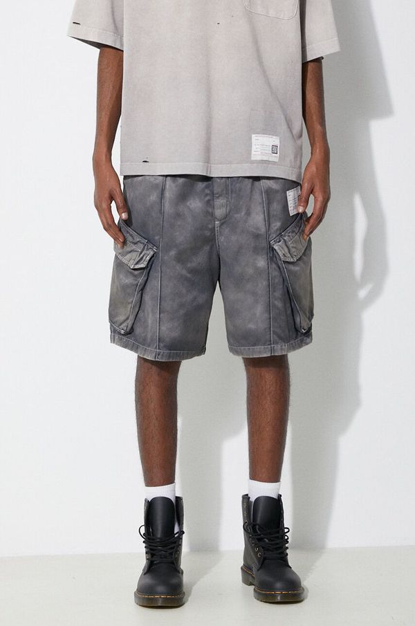 Maison MIHARA YASUHIRO Kratke hlače Maison MIHARA YASUHIRO Rc Twill Cargo Shorts za muškarce, boja: siva, A12PT043