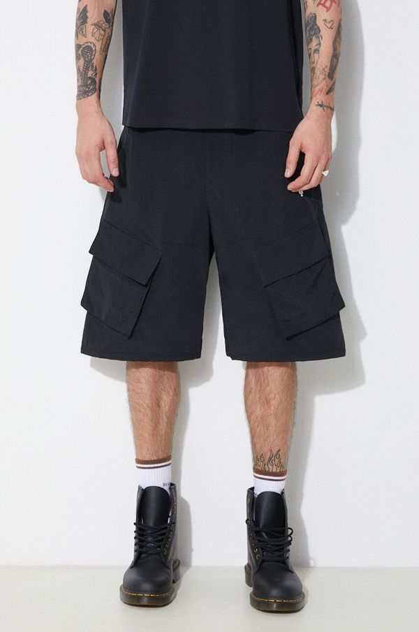 Marcelo Burlon Kratke hlače Marcelo Burlon Cross Nylon Cargo Shorts za muškarce, boja: crna, CMCS001S24FAB0011001