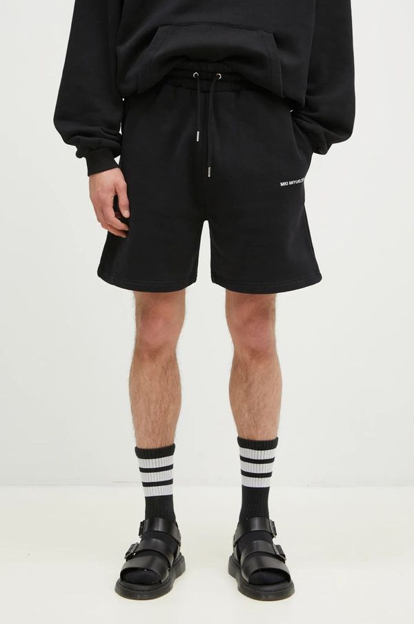 MKI MIYUKI ZOKU Kratke hlače MKI MIYUKI ZOKU Uniform Shorts za muškarce, boja: crna, melanž, UNIFORM.SHORTS