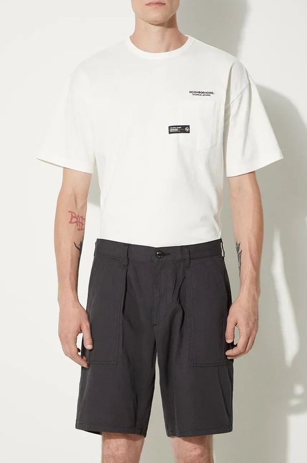 Neighborhood Kratke hlače NEIGHBORHOOD Baker Short Pants za muškarce, boja: crna, 241AQNH.PTM02