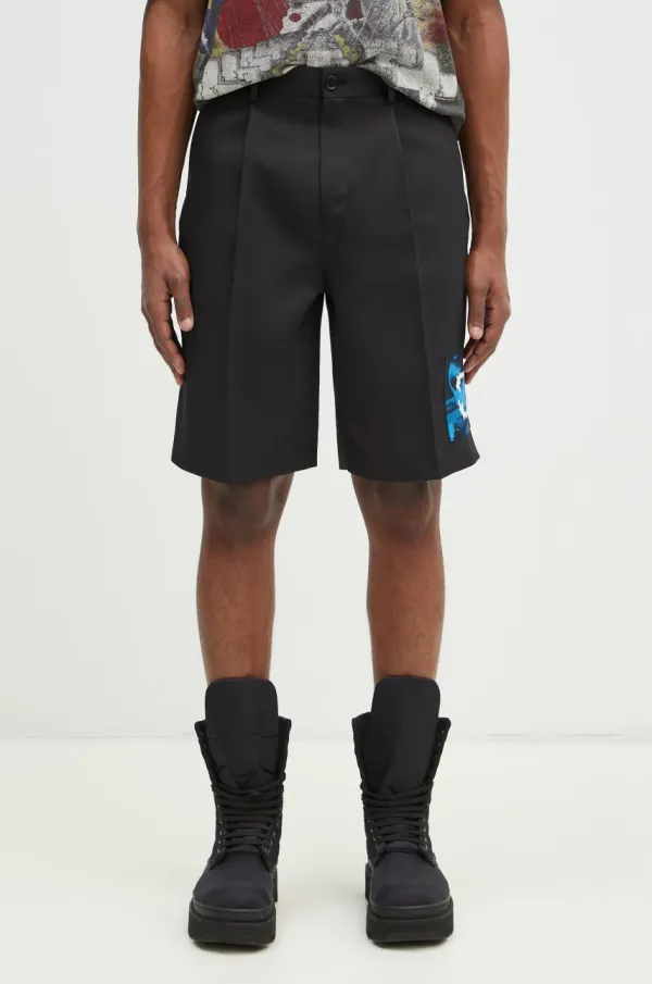 Undercover Kratke hlače Undercover Pants za muškarce, boja: crna, UP1E4508