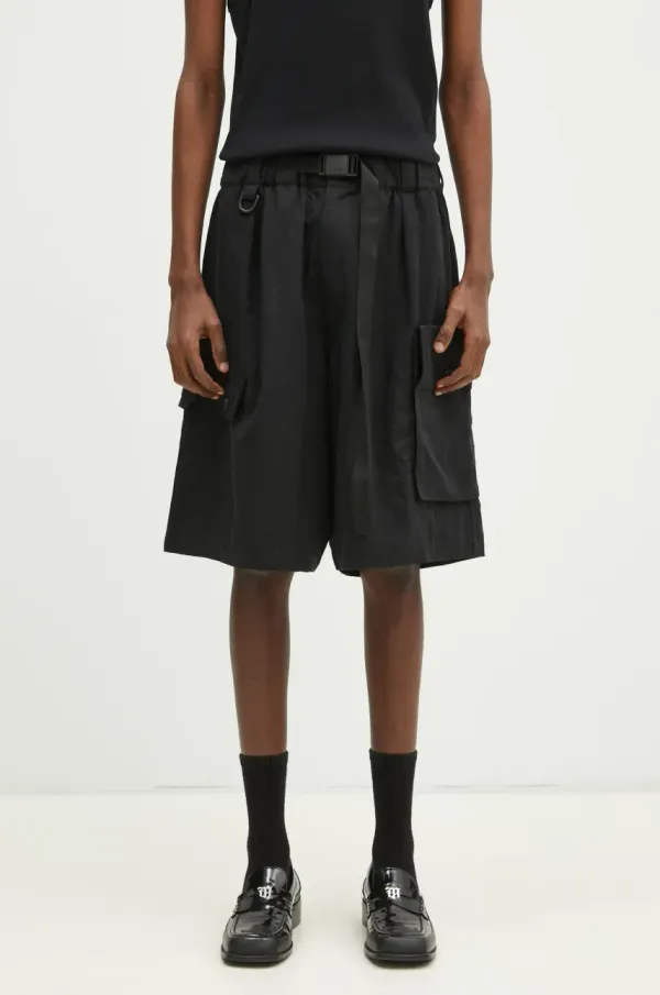 Y-3 Kratke hlače Y-3 Washed Twill Shorts za muškarce, boja: crna, JD3521