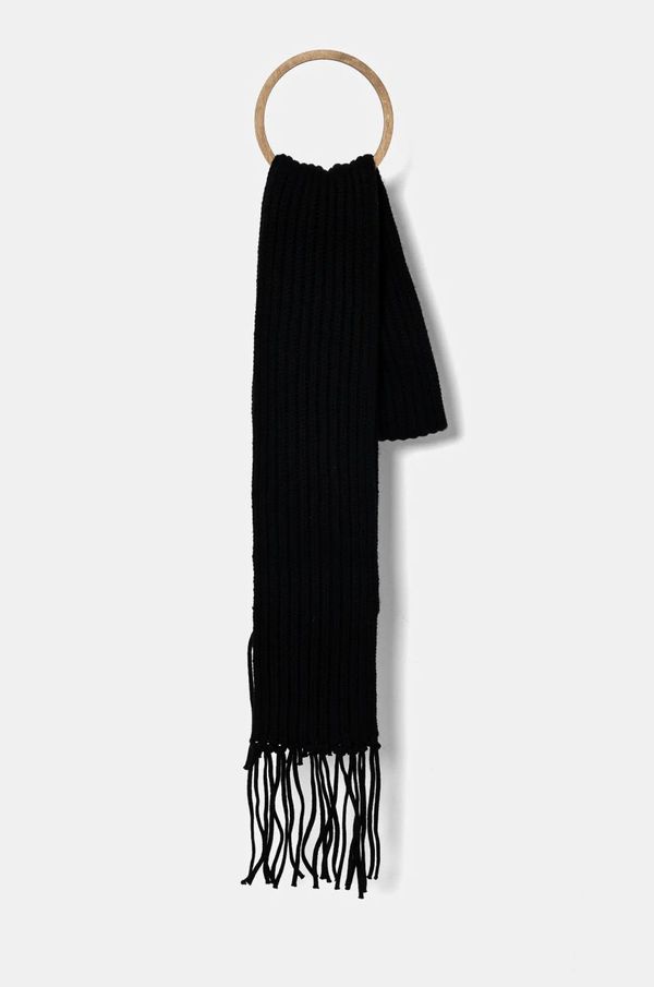 Nanushka Kratki vuneni šal Nanushka IZAIA boja: crna, bez uzorka, NU24FWSC10499