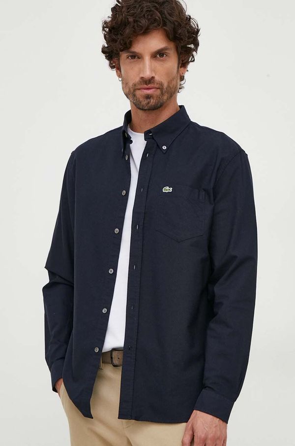 Lacoste Pamučna košulja Lacoste za muškarce, regular, s button-down ovratnikom