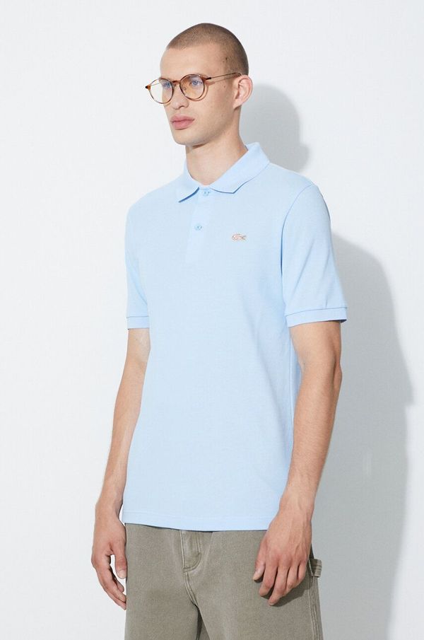 Lacoste Polo majica Lacoste za muškarce, glatki model, 361112-paleblue