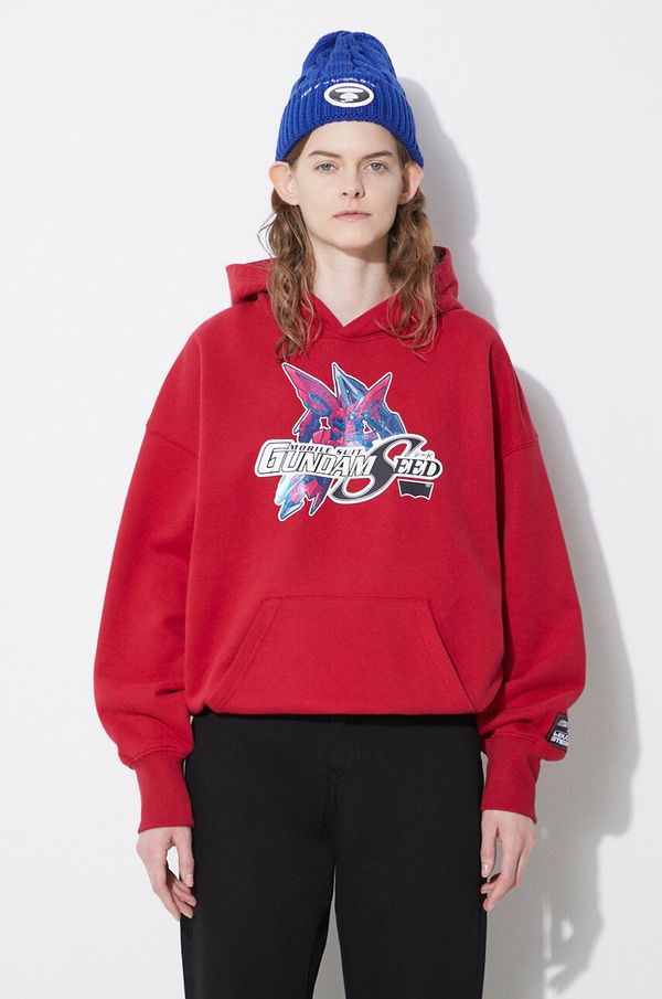 Levi's Pamučna dukserica Levi's Levi's® x Gundam SEED boja: crvena, s kapuljačom, s tiskom, A7415.0000