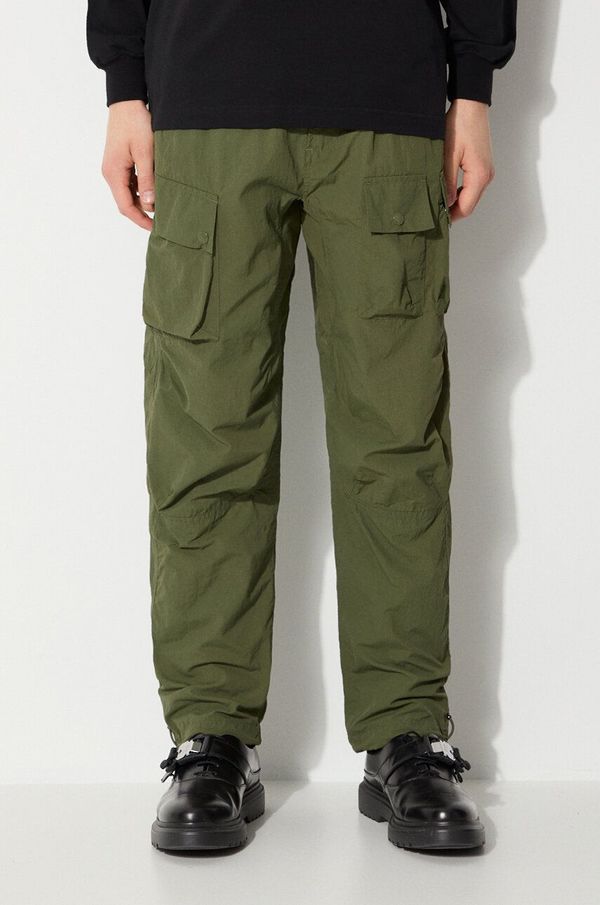 Maharishi Hlače Maharishi Veg Dyed Cargo Track Pants Japanese za muškarce, boja: zelena, ravni kroj, 5040.OLIVE