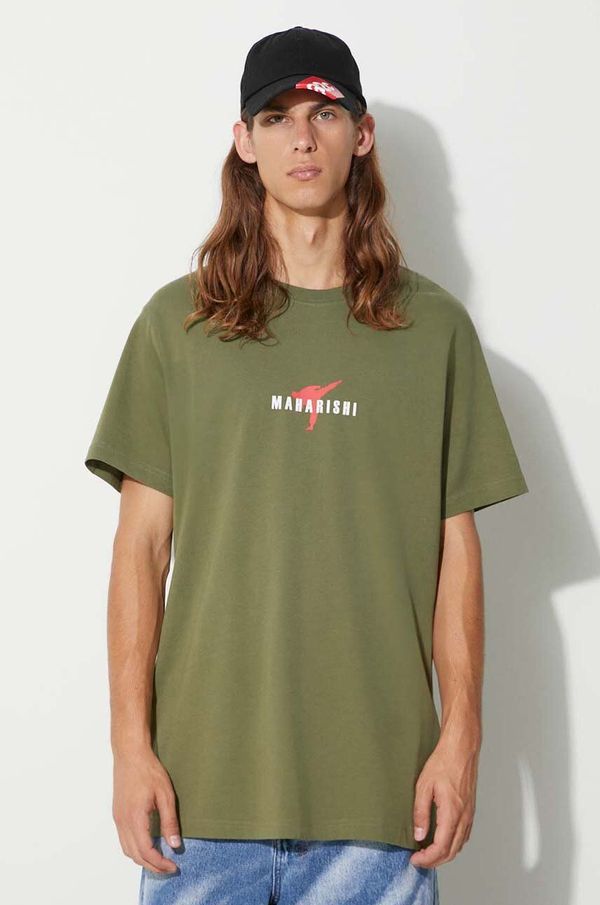 Maharishi Pamučna majica Maharishi Invisible Warrior T-Shirt boja: zelena, s tiskom, 1070