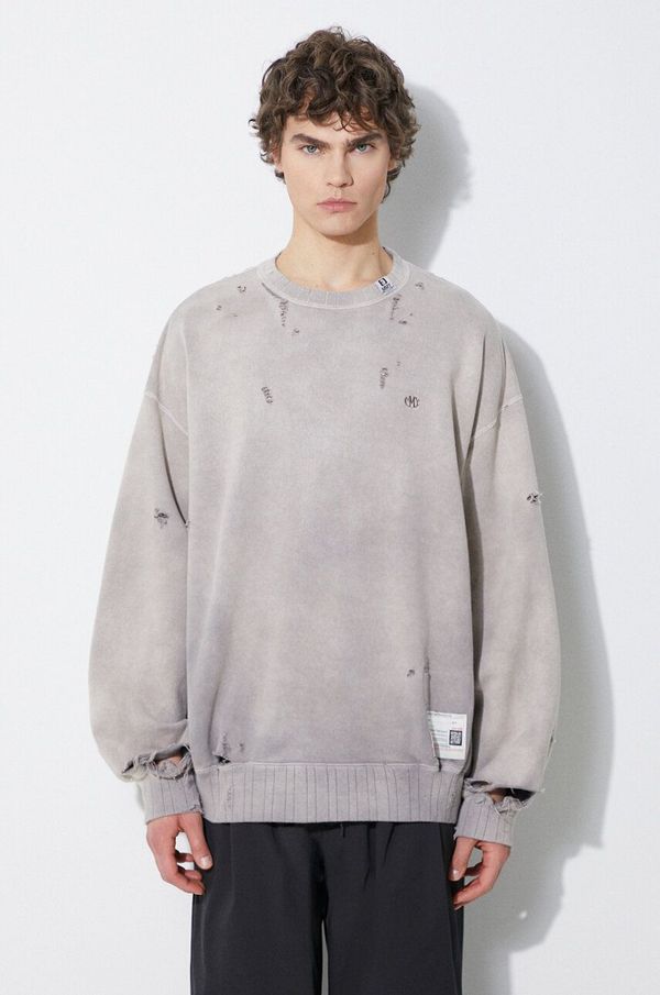 Maison MIHARA YASUHIRO Pamučna dukserica Maison MIHARA YASUHIRO Sun Faded za muškarce, boja: bež, s uzorkom, A12PO542