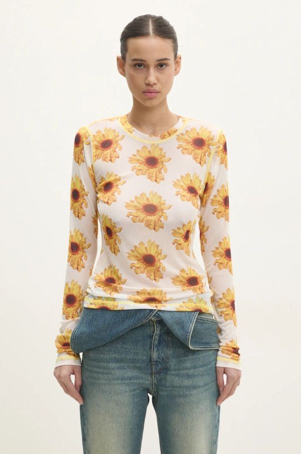 JW Anderson Majica dugih rukava JW Anderson Long Sleeve Underpinning za žene, boja: žuta, JO0238.PG1670.001