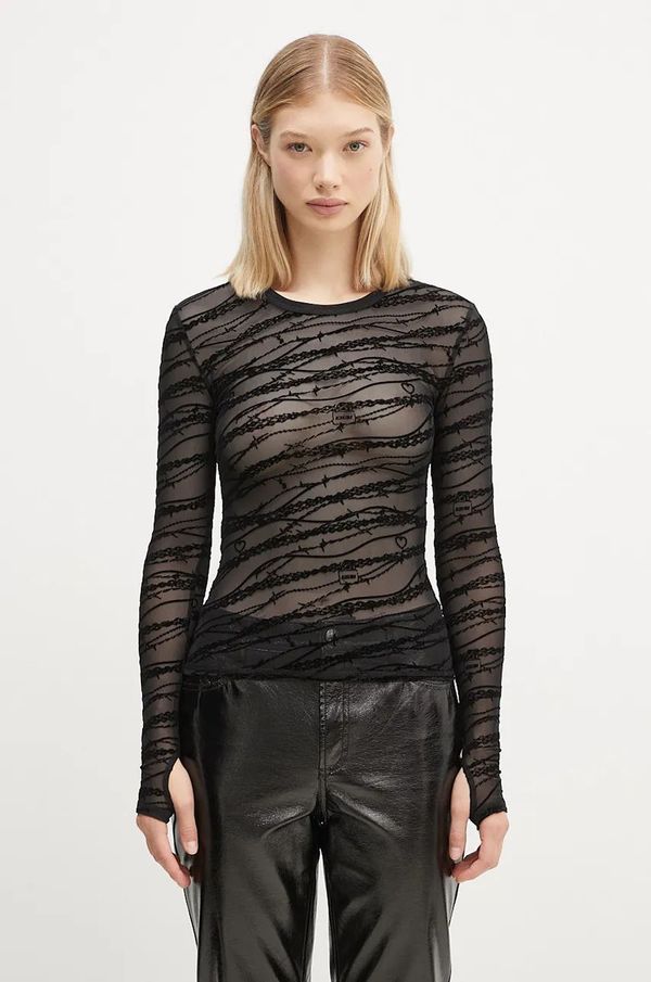 KSUBI Majica dugih rukava KSUBI Sliver Longsleeve Top Unchained boja: crna, WFA24FT007