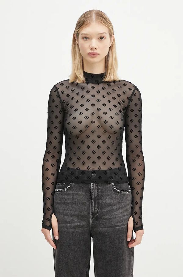 KSUBI Majica dugih rukava KSUBI Symbols boja: crna, s poludolčevitom, WPF24FT009