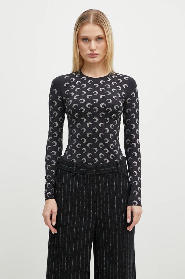 Marine Serre Majica dugih rukava Marine Serre za žene, boja: crna, WTS006A.CJER0002