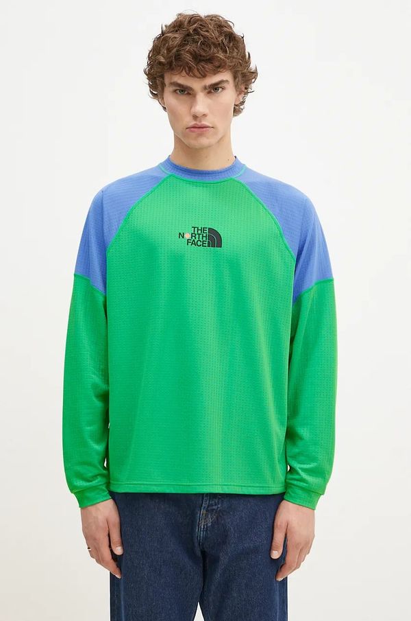 The North Face Majica dugih rukava The North Face TNF x Yinka Ilori boja: zelena, s uzorkom, NF0A89GMPO81