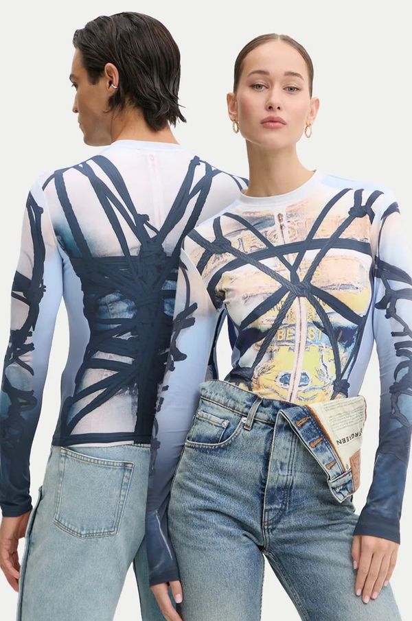 Y/Project Majica dugih rukava Y/Project BONDAGE PRINT LONG SLEEVE FITTED TOP 104TO012