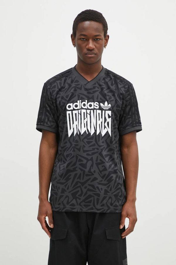 adidas Originals Majica kratkih rukava adidas Originals AOP Jersey za muškarce, boja: siva, s uzorkom, IX9654