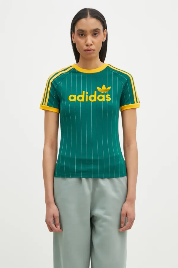 adidas Originals Majica kratkih rukava adidas Originals GRAPHIC CALI T za žene, boja: zelena, JC7703