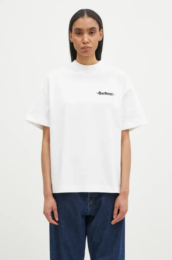 Carhartt WIP Majica kratkih rukava Carhartt WIP Greatest Hits 02 T-S za žene, boja: bijela, I034401.00AXX