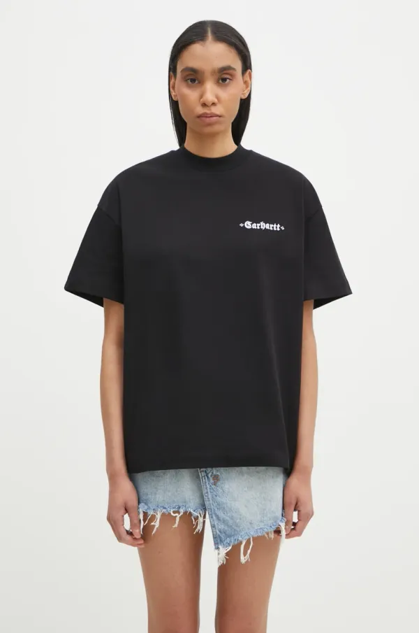 Carhartt WIP Majica kratkih rukava Carhartt WIP Greatest Hits 02 T-S za žene, boja: crna, I034401.0D2XX