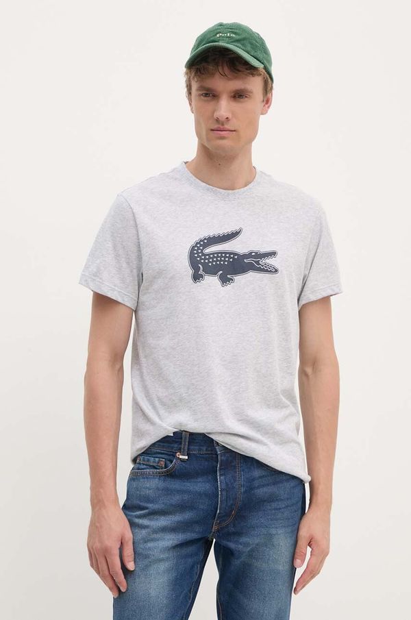 Lacoste Majica kratkih rukava Lacoste Koszulka Lacoste Tee-shirt TH2042 MNC za muškarce, boja: siva, s tiskom