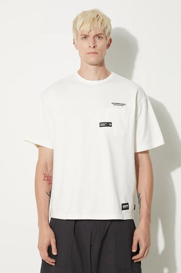 Neighborhood Majica kratkih rukava NEIGHBORHOOD Classic-P Crewneck za muškarce, boja: bijela, s tiskom, 241FPNH.CSM06