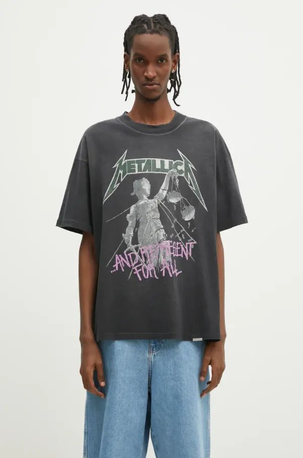 Represent Majica kratkih rukava Represent Metallica Justice SS za muškarce, boja: crna, s tiskom, MLM4352.230
