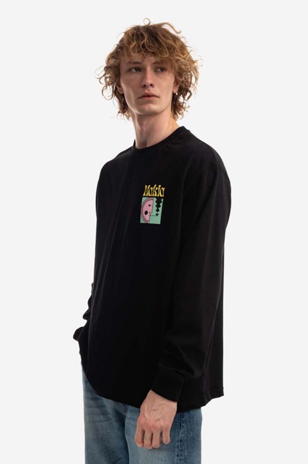 Makia Pamučna dukserica Makia za muškarce, boja: crna, s kapuljačom, glatka, M40108-910