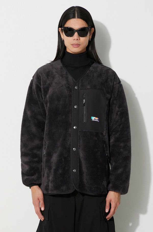 Manastash Dukserica od flisa Manastash Bigfoot '23 Jacket boja: crna, s aplikacijom, 7923252016