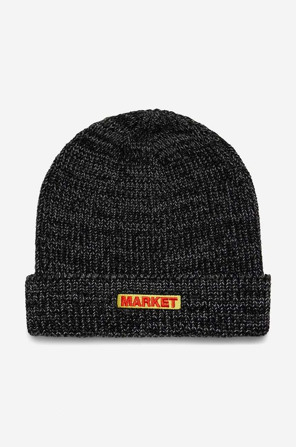 Market Kapa Market Reflective Bar Logo Beanie boja: crna, 390000203.0001-black