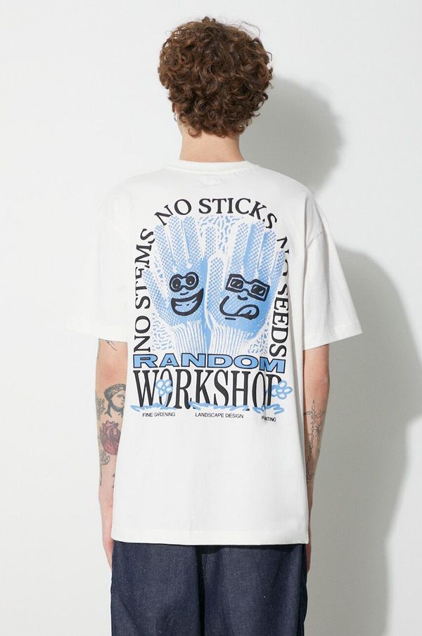 Market Pamučna majica Market boja: bijela, s tiskom