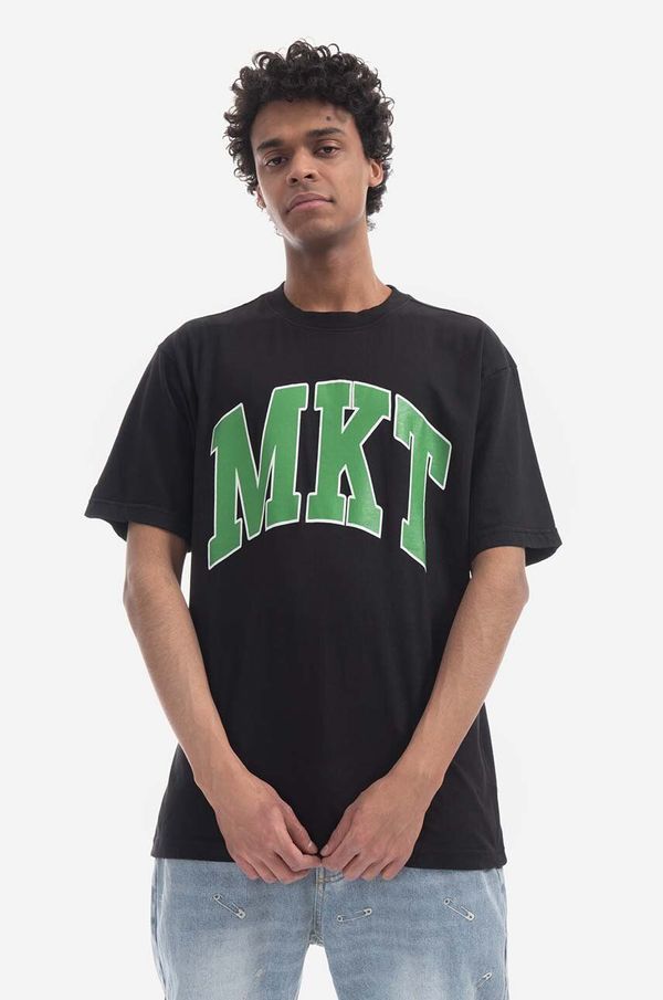 Market Pamučna majica Market boja: crna, s tiskom, 399001368-brown