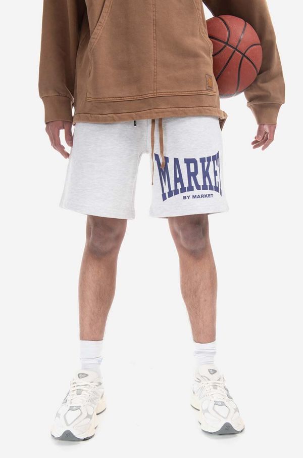 Market Pamučne kratke hlače Market Persistent Logo Sweatshorts boja: siva, 395000601.0016-grey