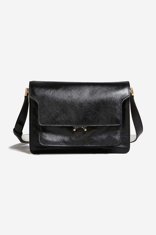 Marni Kožna torba Marni boja: crna, SBMP0103U3.P2644.Z582N-black