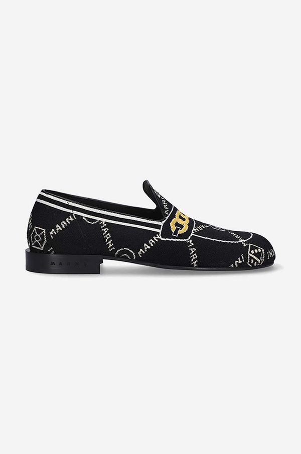 Marni Mokasinke Marni Moccasin Shoe za žene, boja: crna, ravni potplat, MOMS003601.P4601.Z2Q23-black
