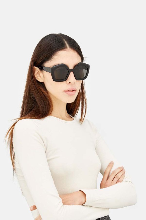 Marni Sunčane naočale Marni Laughing Waters za žene, boja: crna, EYMRN00001 001 RQ3