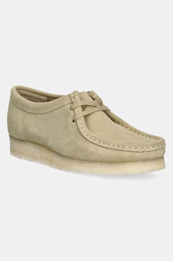 Clarks Originals Mokasinke od brušene kože Clarks Originals za žene, boja: zelena, ravni potplat