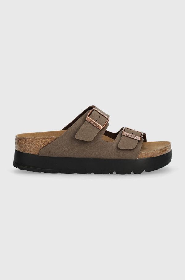 Birkenstock Natikače Birkenstock Arizona Platform Flex za žene, boja: smeđa, s platformom, 1027417