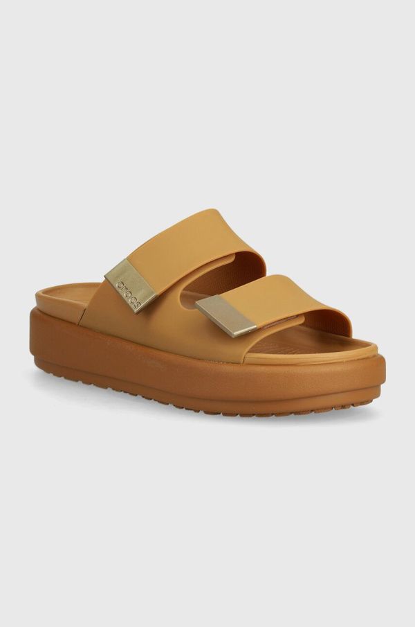 Crocs Natikače Crocs Brooklyn Luxe Sandal za žene, boja: smeđa, s platformom, 209586.2U3