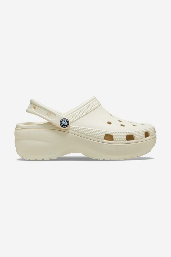 Crocs Natikače Crocs Classic Platform Clog za žene, boja: bež, s platformom, 206750.BONE-CREAM