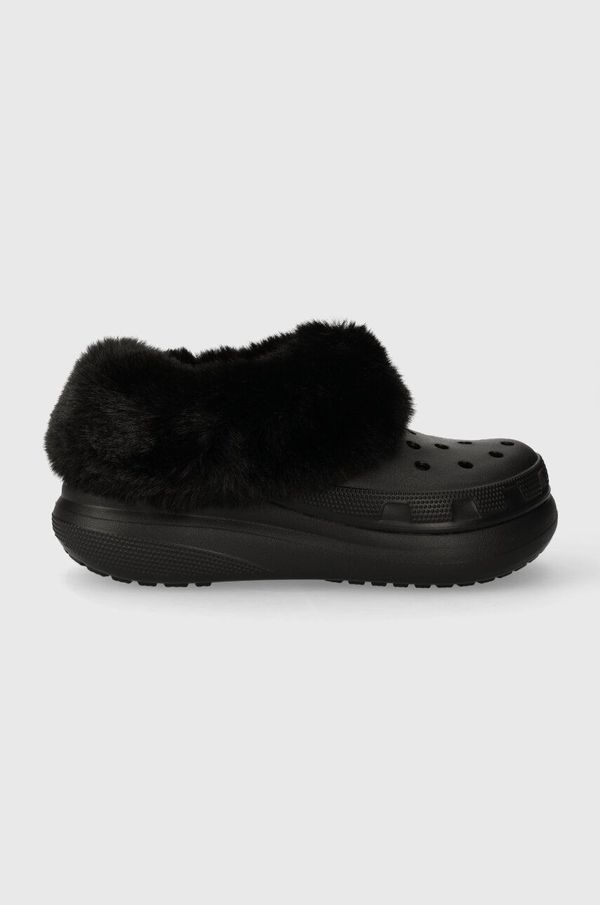 Crocs Natikače Crocs Furever Crush za žene, boja: crna, 208446