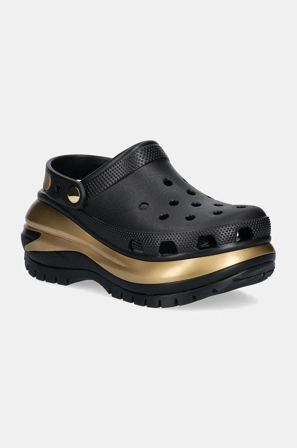 Crocs Natikače Crocs Mega Crush Metallic Clog za žene, boja: crna, s platformom, 210368
