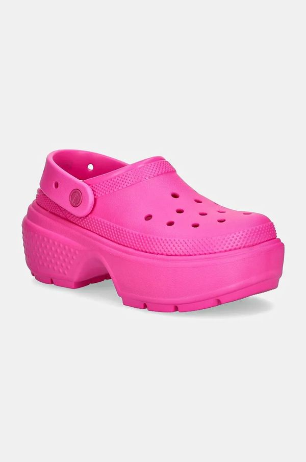 Crocs Natikače Crocs Stomp Clog za žene, boja: ružičasta, s platformom, 209347