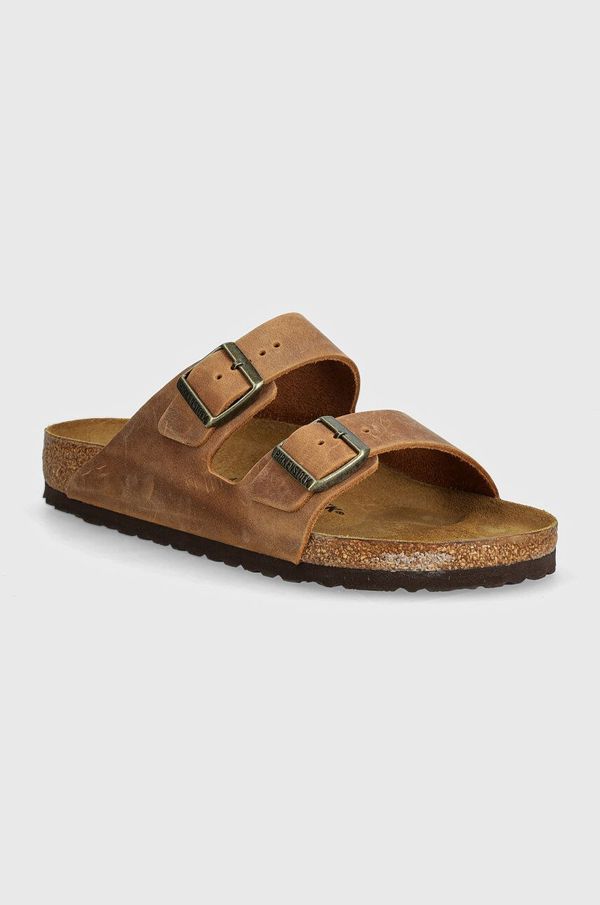 Birkenstock Natikače od brušene kože Birkenstock Arizona za muškarce, boja: smeđa, 1028272