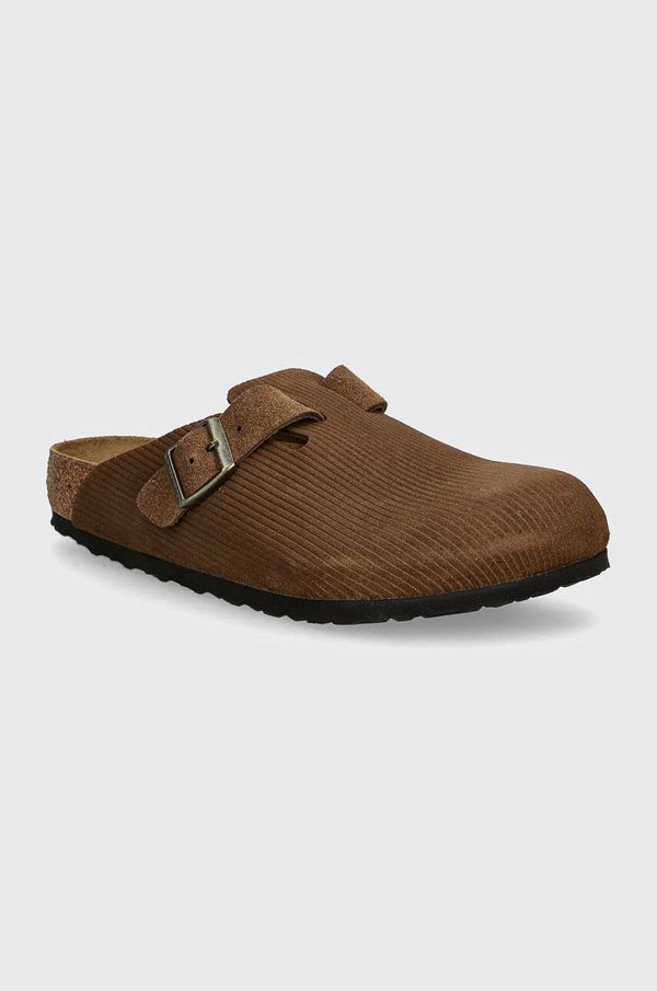 Birkenstock Natikače od nubuk kože Birkenstock Boston boja: smeđa, 1028227