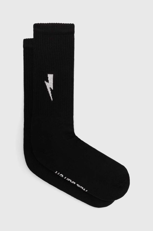 Neil Barrett Čarape Neil Barrett BOLT COTTON SKATE SOCKS boja: crna, PBAC116.C9400.514